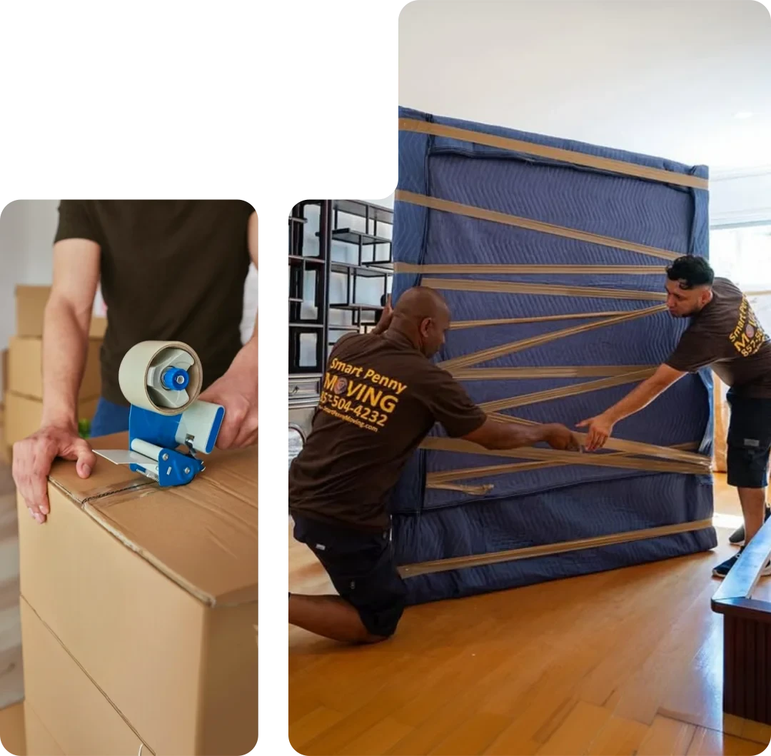 Smart Penny Moving storage crew in Woburn