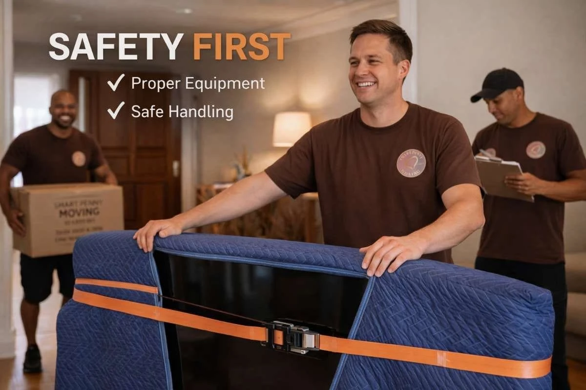Smart Penny Moving crew with a senior family in Cambridge
